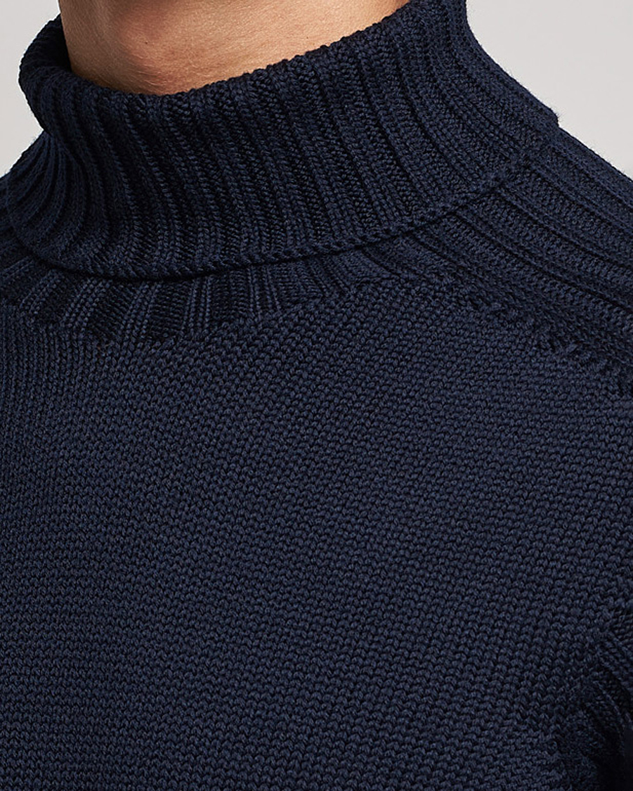 Herre | Trøjer | Gran Sasso | Rainwool Rollneck Navy