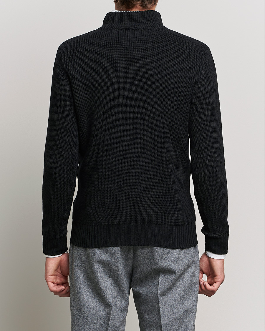 Herre | Trøjer | Gran Sasso | Rainwool Half Zip Black