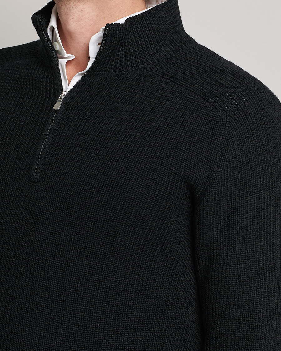 Herre | Trøjer | Gran Sasso | Rainwool Half Zip Black