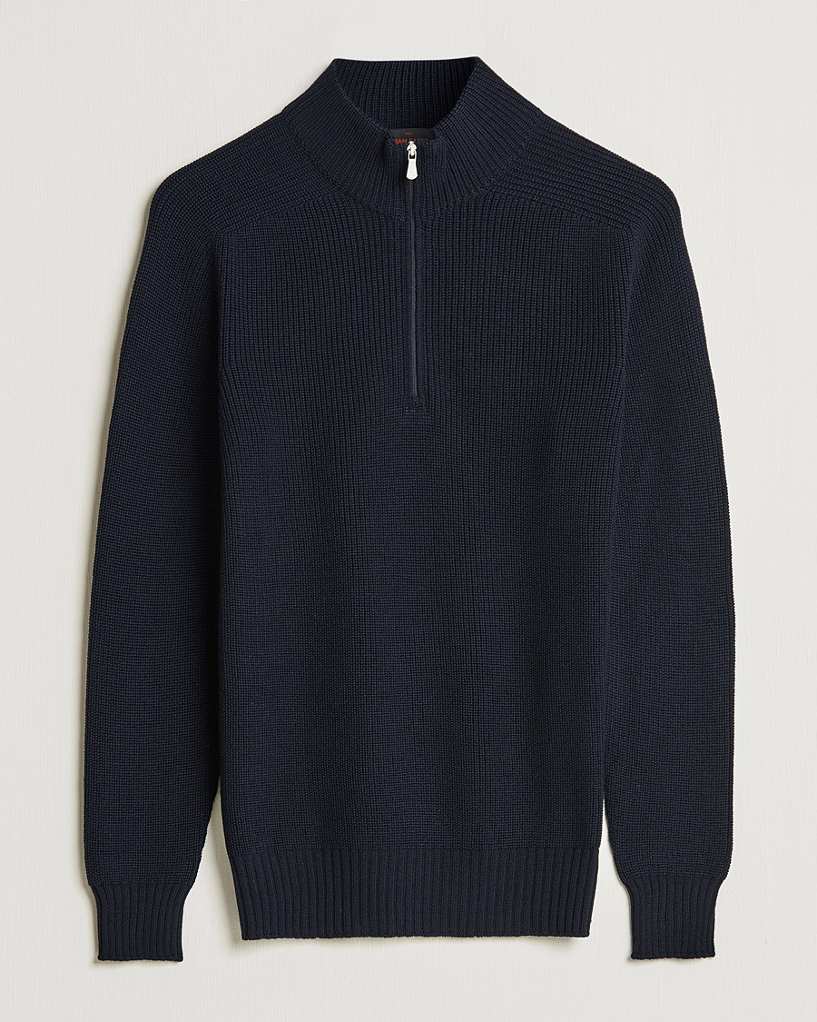 Herre | Trøjer | Gran Sasso | Rainwool Half Zip Navy