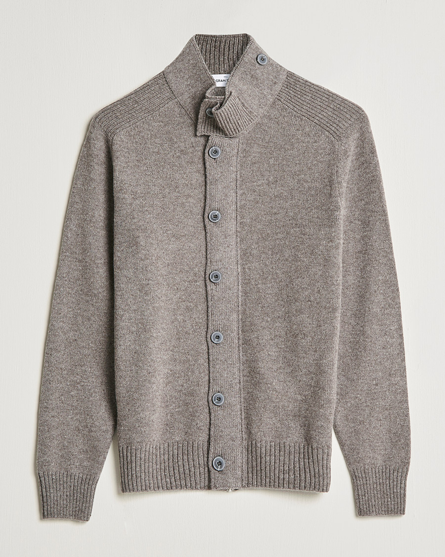 Herre | Trøjer | Gran Sasso | Heavy Wool Cardigan Light Brown