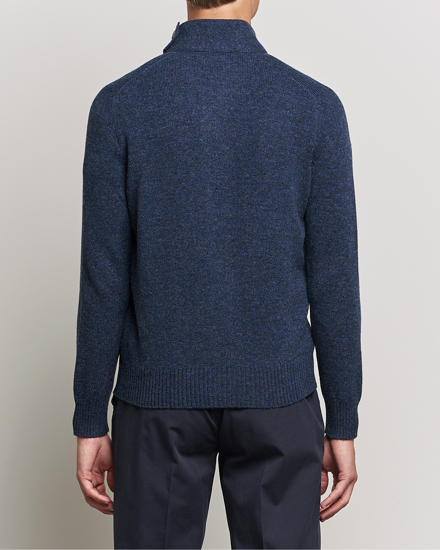 Herre | Trøjer | Gran Sasso | Heavy Wool Cardigan Navy