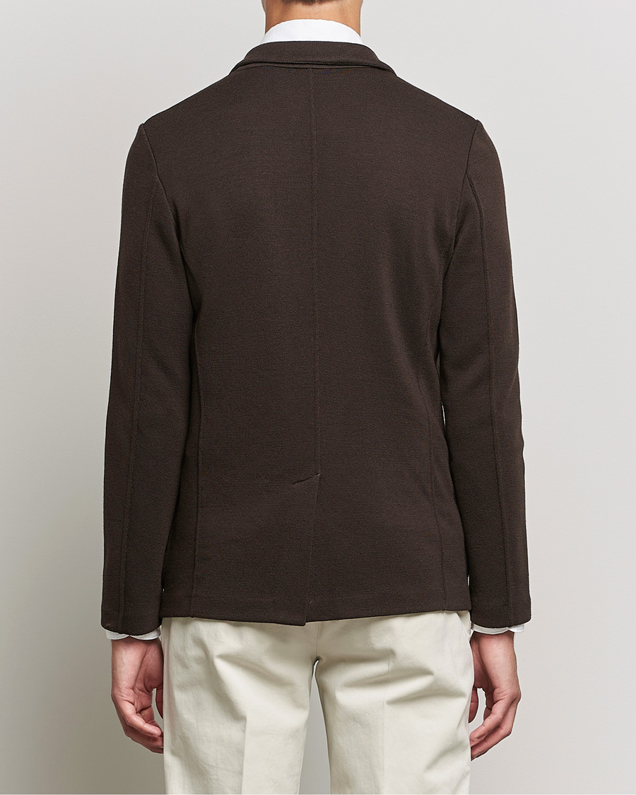 Herre | Blazere & jakker | Gran Sasso | Travel Wool Knitted Jacket Brown