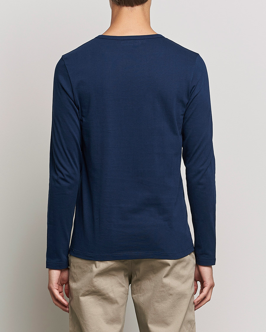 Herre | T-Shirts | Merz b. Schwanen | 1950s Classic Loopwheeled Longsleeve Tee Ink