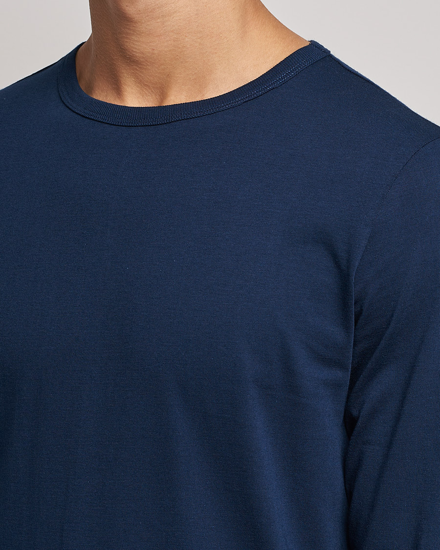 Herre | T-Shirts | Merz b. Schwanen | 1950s Classic Loopwheeled Longsleeve Tee Ink