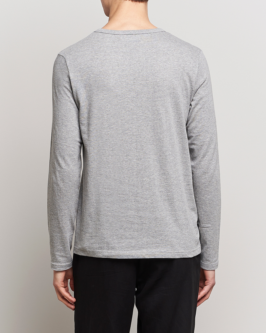 Herre | T-Shirts | Merz b. Schwanen | 1950s Classic Loopwheeled Longsleeve Tee Grey Marl