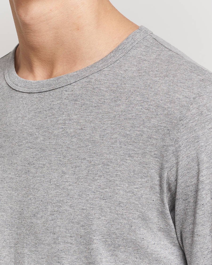 Herre | T-Shirts | Merz b. Schwanen | 1950s Classic Loopwheeled Longsleeve Tee Grey Marl