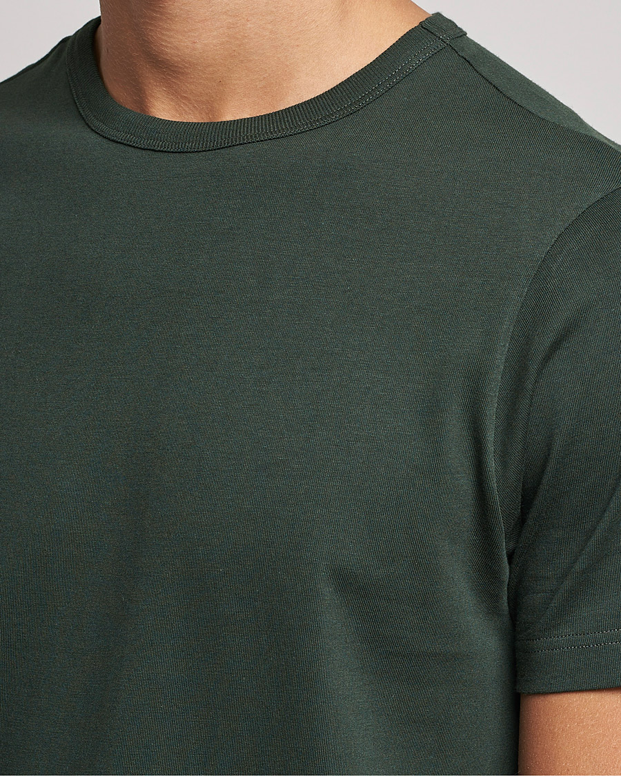 Herre | T-Shirts | Merz b. Schwanen | Relaxed Loopwheeled Sturdy Tee Forest