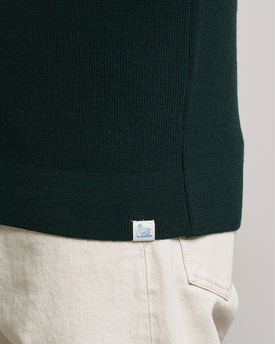 Herre | Trøjer | Merz b. Schwanen | Merino Wool Half Zip Forest