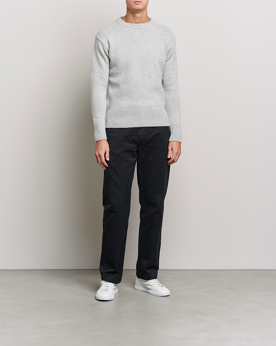 Herre | Wardrobe basics | Merz b. Schwanen | Cashmere/Merino Pullover Grey Mel