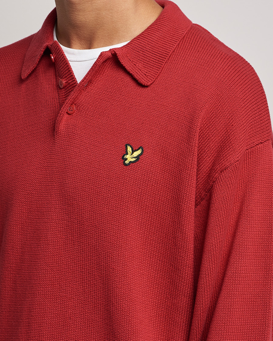 Herre | Trøjer | Lyle & Scott | Blousson Knitted Polo Tunnel Red