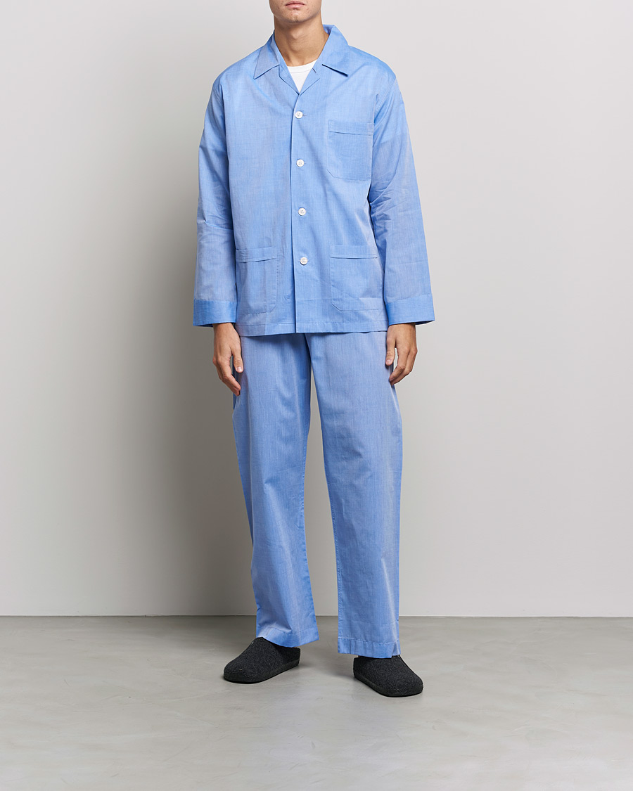 Herre | Derek Rose | Derek Rose | Cotton Pyjama Set Blue