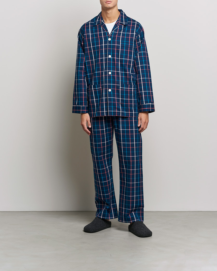 Herre | Pyjamas & Morgenkåber | Derek Rose | Checked Cotton Pyjama Set Multi