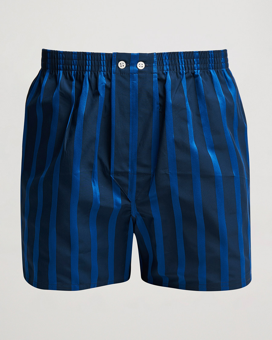 Herre | Undertøj | Derek Rose | Classic Fit Striped Boxer Shorts Navy