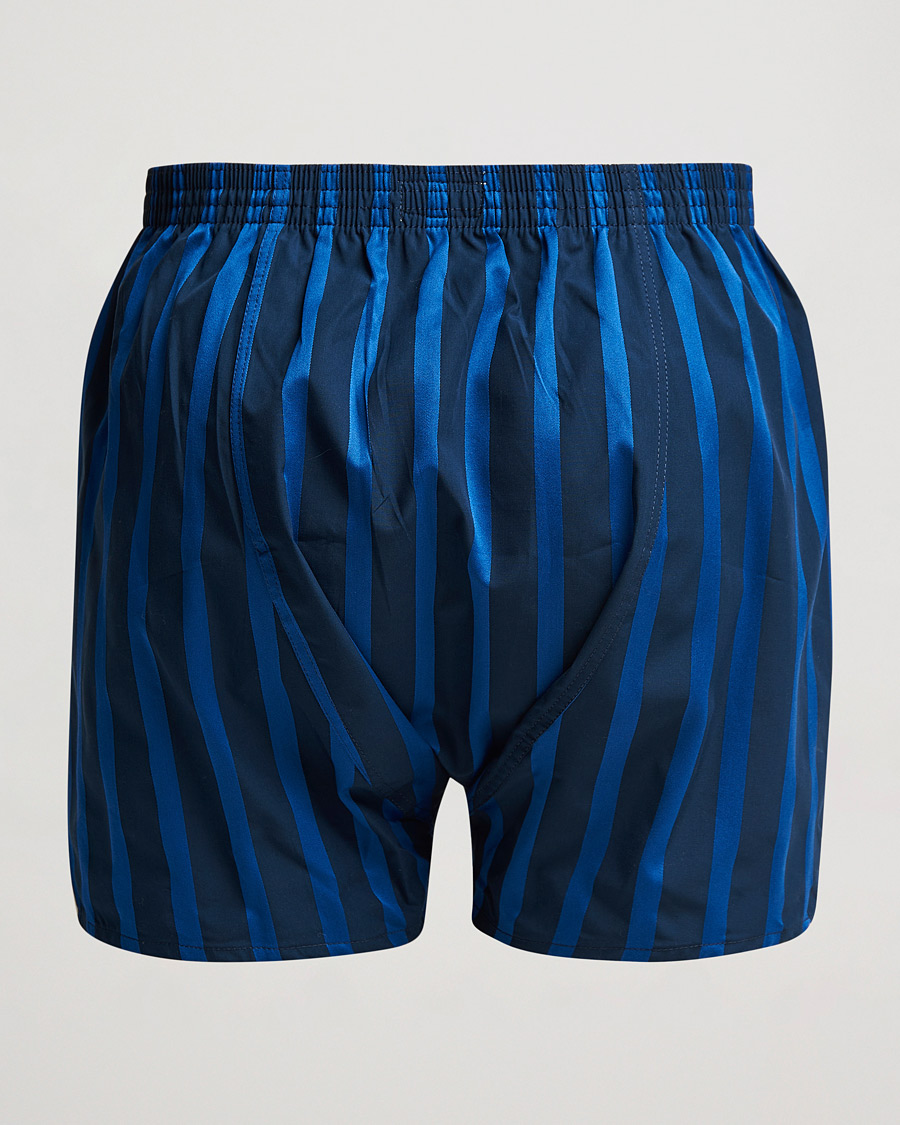 Herre | Undertøj | Derek Rose | Classic Fit Striped Boxer Shorts Navy