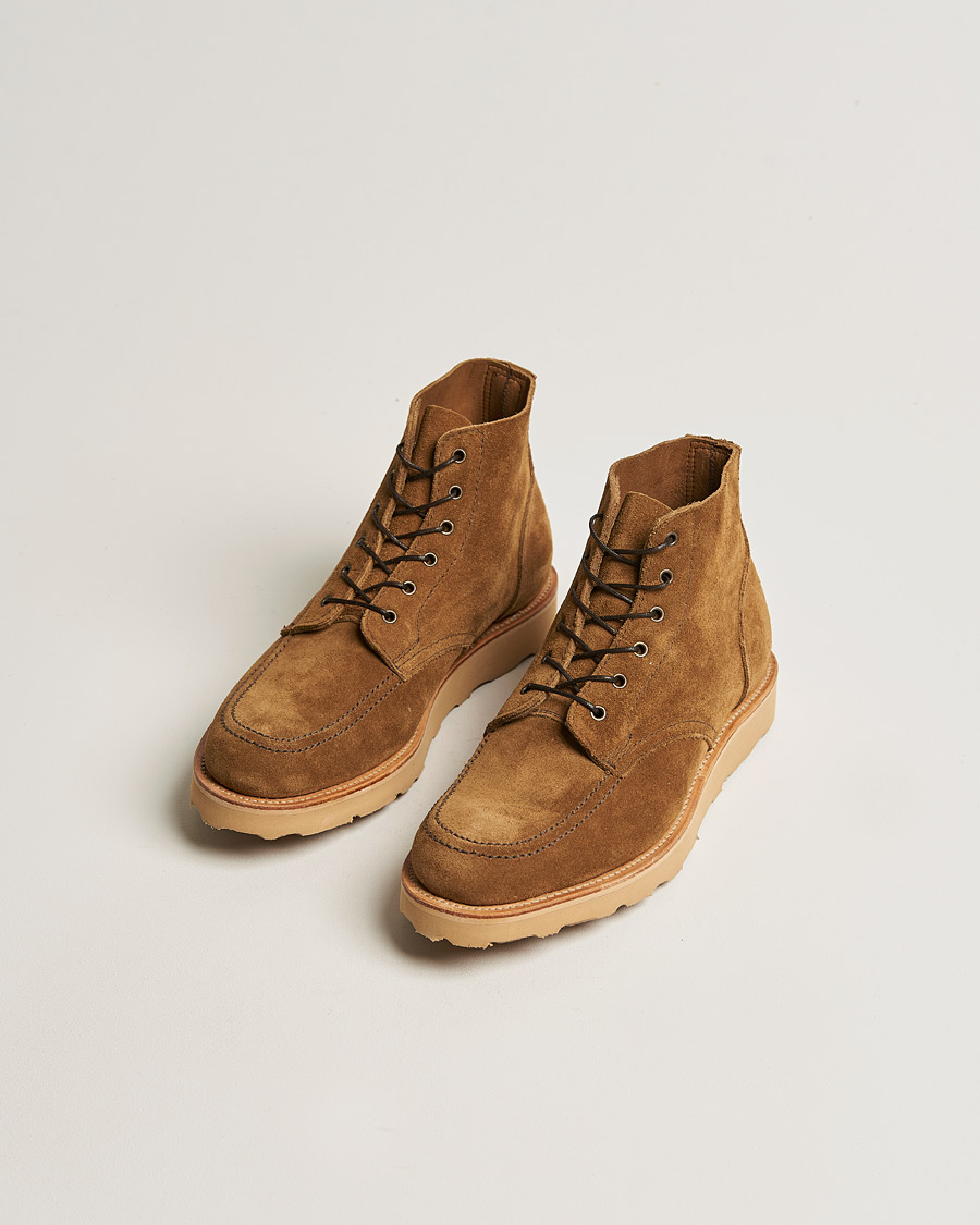 Herre | Sanders Wilson Unlined Apron Boot Tobacco Suede | Sanders | Wilson Unlined Apron Boot Tobacco Suede