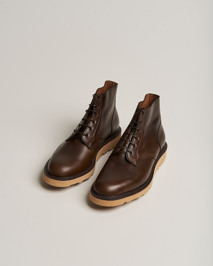 Herre | Sanders Harrison Unlined Derby Boot Brown Calf | Sanders | Harrison Unlined Derby Boot Brown Calf