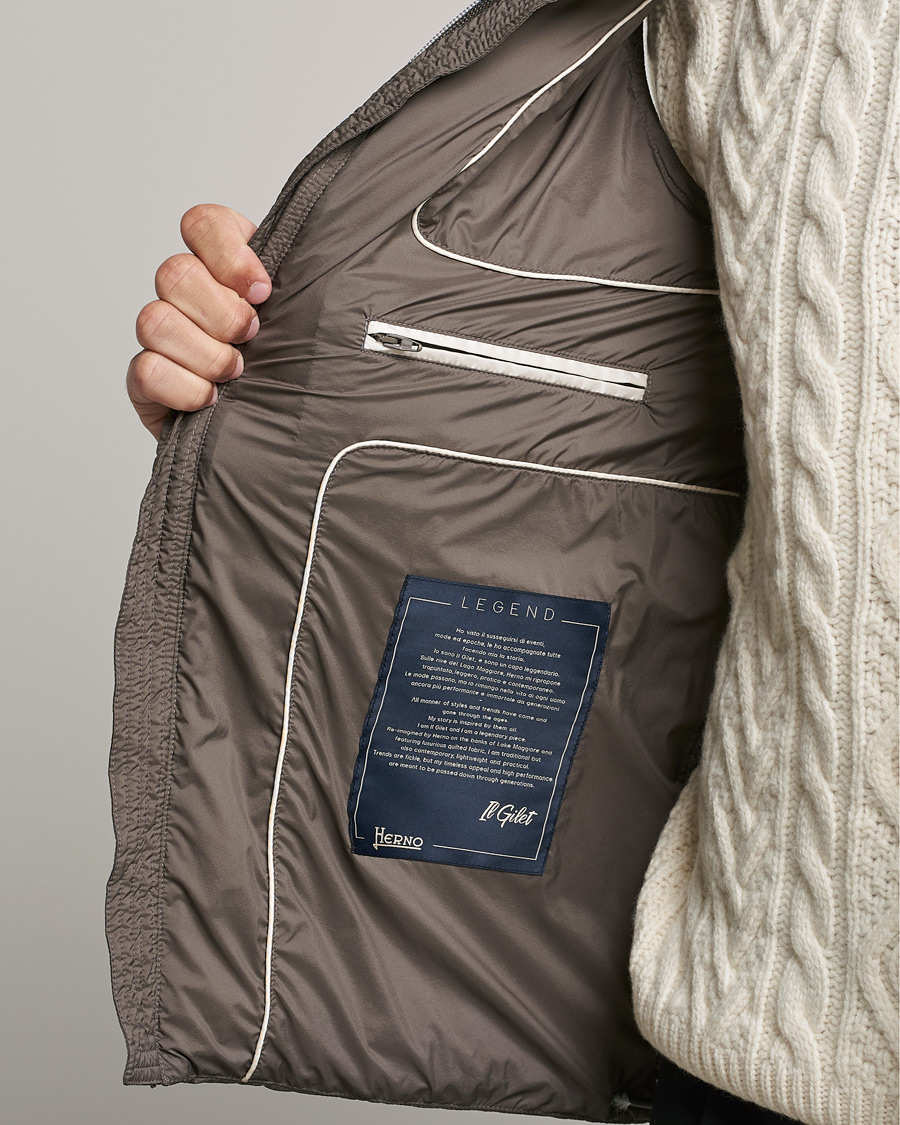 Herre | Jakker | Herno | Nuage Down Vest Taupe