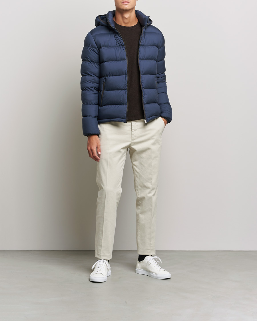 Herre | Jakker | Herno | Matt Nylon Down Jacket Navy