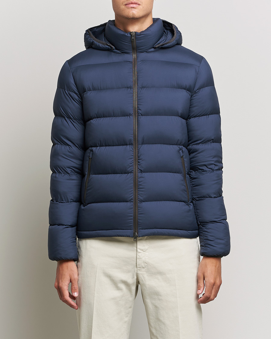 Herre | Jakker | Herno | Matt Nylon Down Jacket Navy