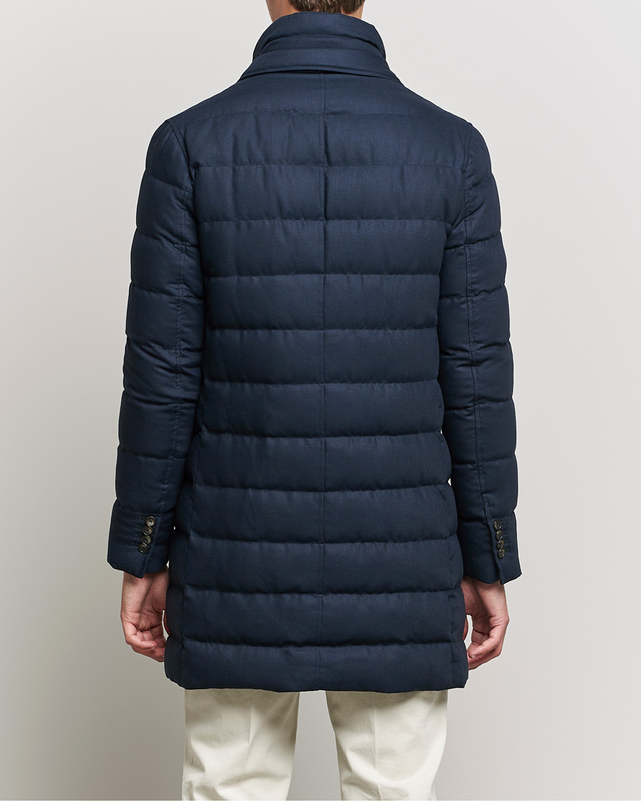 Herre | Jakker | Herno | Flannel Down Coat Navy