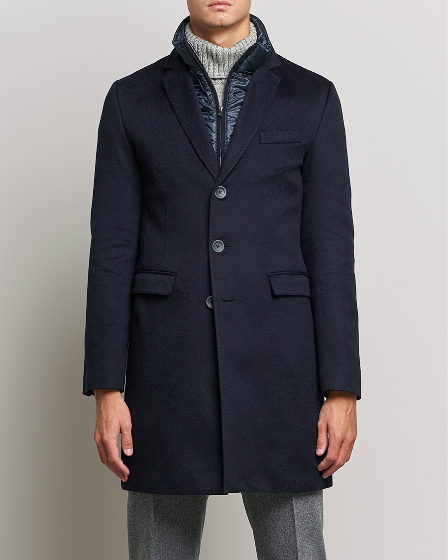 Herre | Jakker | Herno | Cashmere Zip Coat Navy