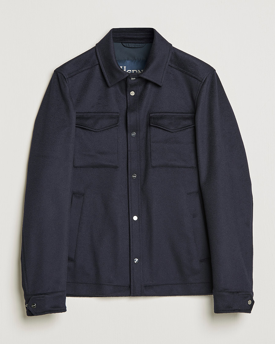 Herre | Jakker | Herno | Cashmere Overshirt Navy