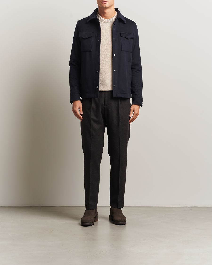 Herre | Jakker | Herno | Cashmere Overshirt Navy