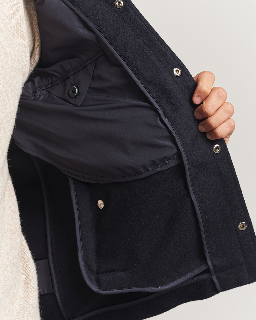 Herre | Jakker | Herno | Cashmere Overshirt Navy