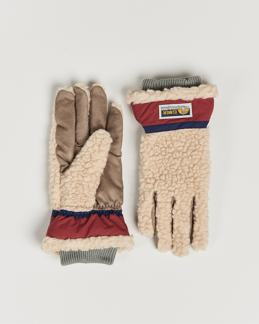 Herre | Elmer by Swany Sota Wool Teddy Gloves Beige/Wine | Elmer by Swany | Sota Wool Teddy Gloves Beige/Wine
