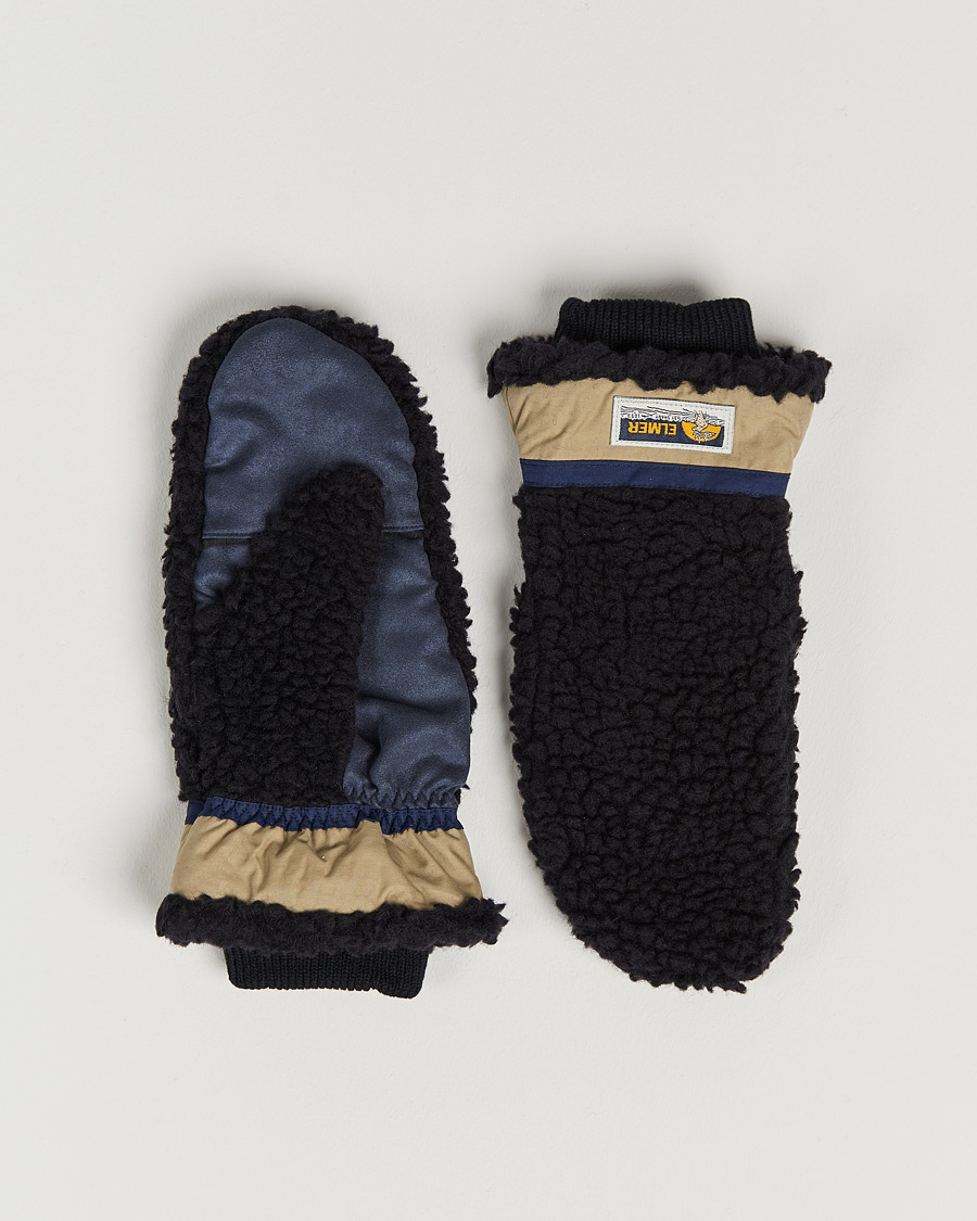 Herre | Elmer by Swany Miyo Wool Teddy Mittens Black | Elmer by Swany | Miyo Wool Teddy Mittens Black