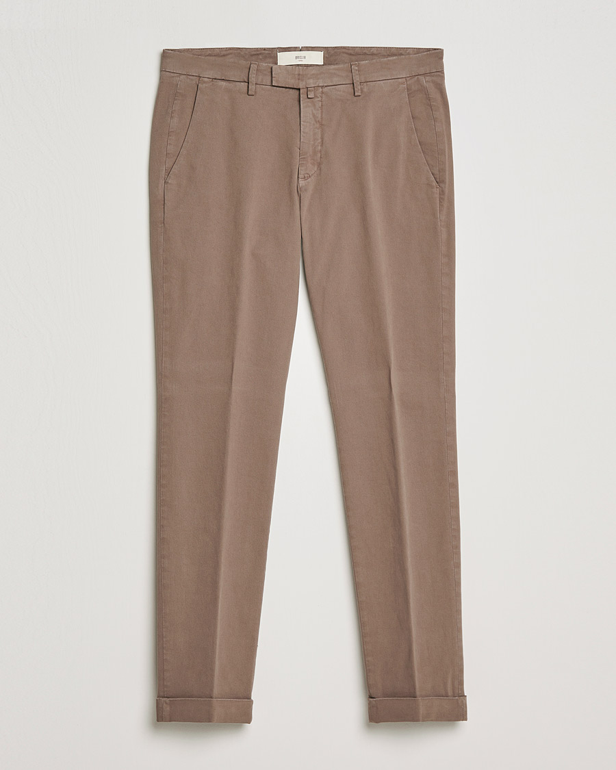 Herre | Bukser | Briglia 1949 | Slim Fit Cotton Stretch Chino Taupe