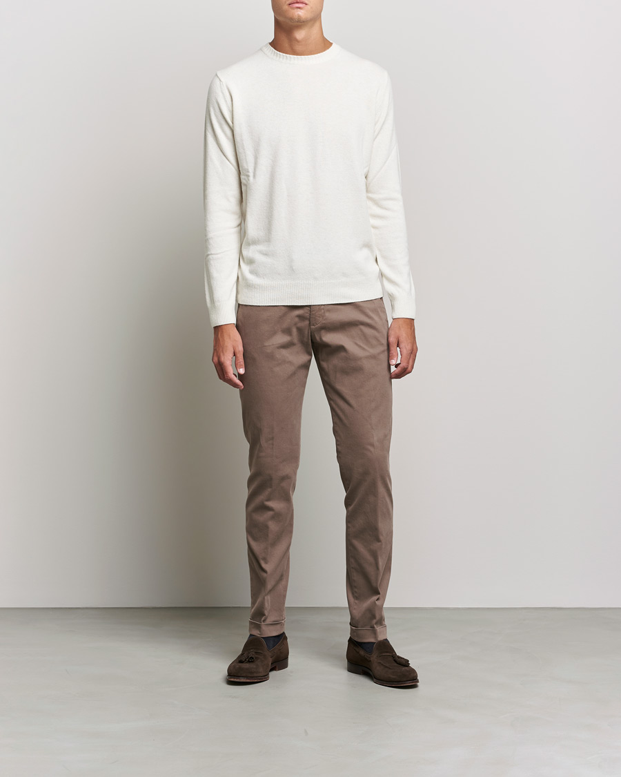 Herre | Bukser | Briglia 1949 | Slim Fit Cotton Stretch Chino Taupe