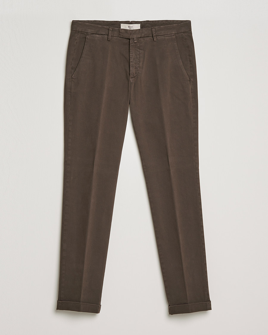 Herre | Bukser | Briglia 1949 | Slim Fit Cotton Stretch Chino Coffe Brown
