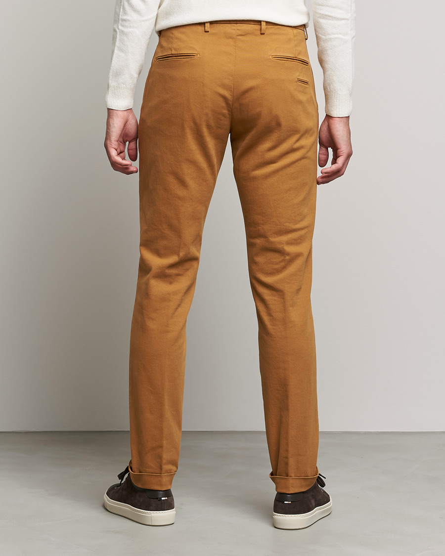 Herre | Bukser | Briglia 1949 | Slim Fit Cotton Stretch Chino Golden Brown
