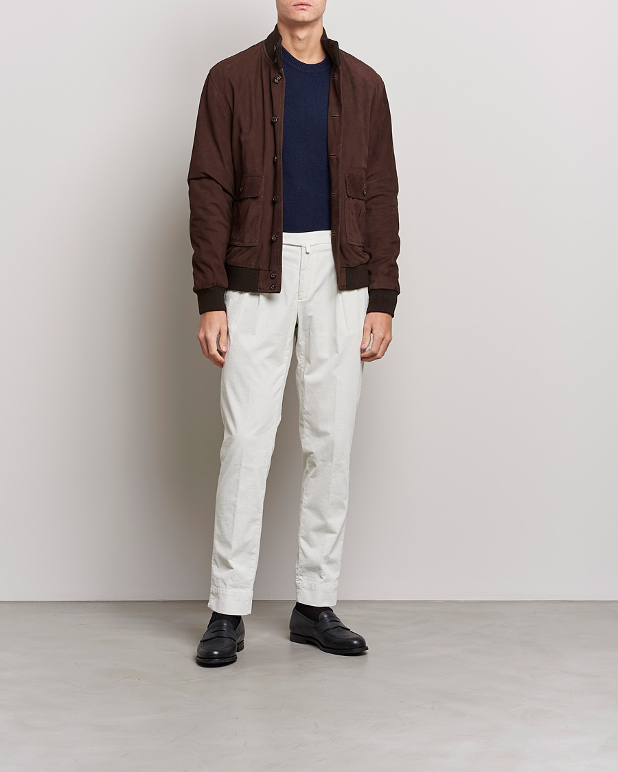 Herre | Bukser | Briglia 1949 | Easy Fit Corduroy Trousers Off White
