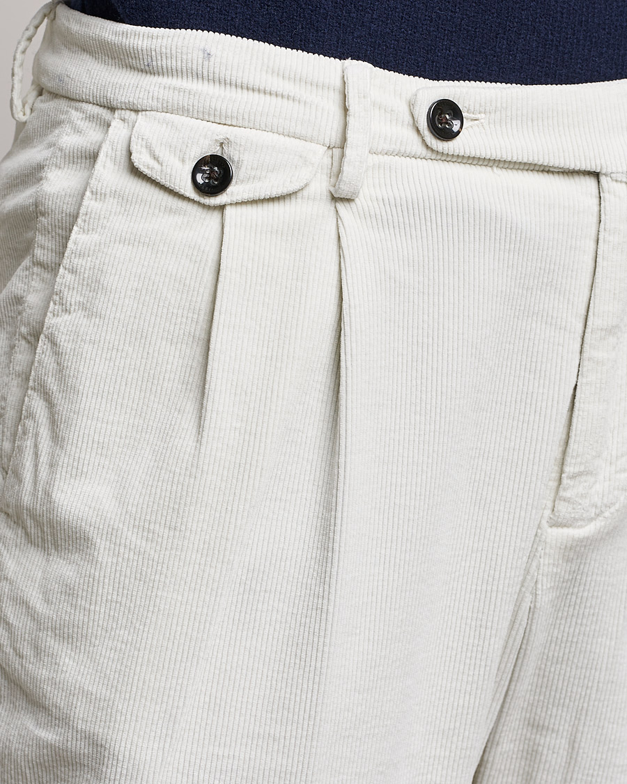 Herre | Bukser | Briglia 1949 | Easy Fit Corduroy Trousers Off White