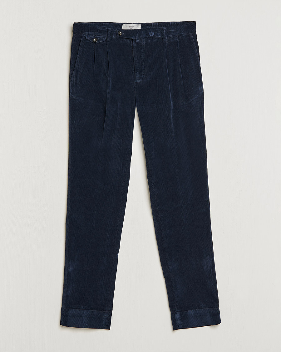Herre | Bukser | Briglia 1949 | Easy Fit Corduroy Trousers Navy