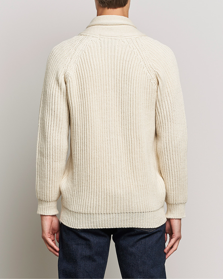 Herre | Trøjer | Peregrine | Wilkinson Ribbed Wool Cardigan Cream