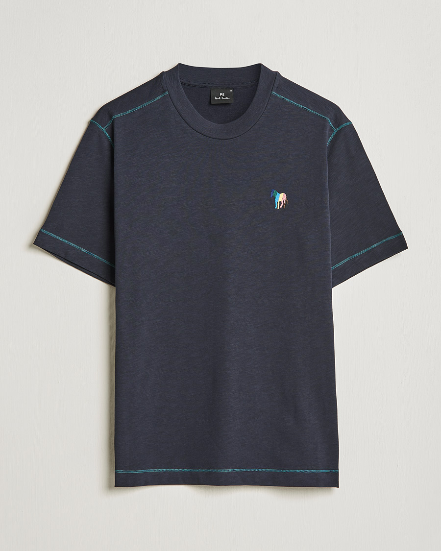 Herre | Kortærmede t-shirts | PS Paul Smith | Zebra Organic Cotton T-Shirt Navy