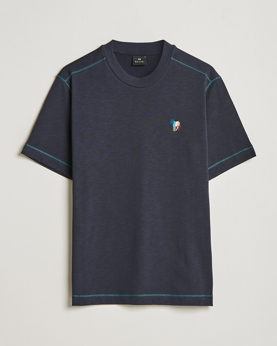 Herre | T-Shirts | PS Paul Smith | Zebra Organic Cotton T-Shirt Navy