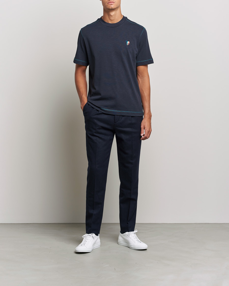 Herre | T-Shirts | PS Paul Smith | Zebra Organic Cotton T-Shirt Navy