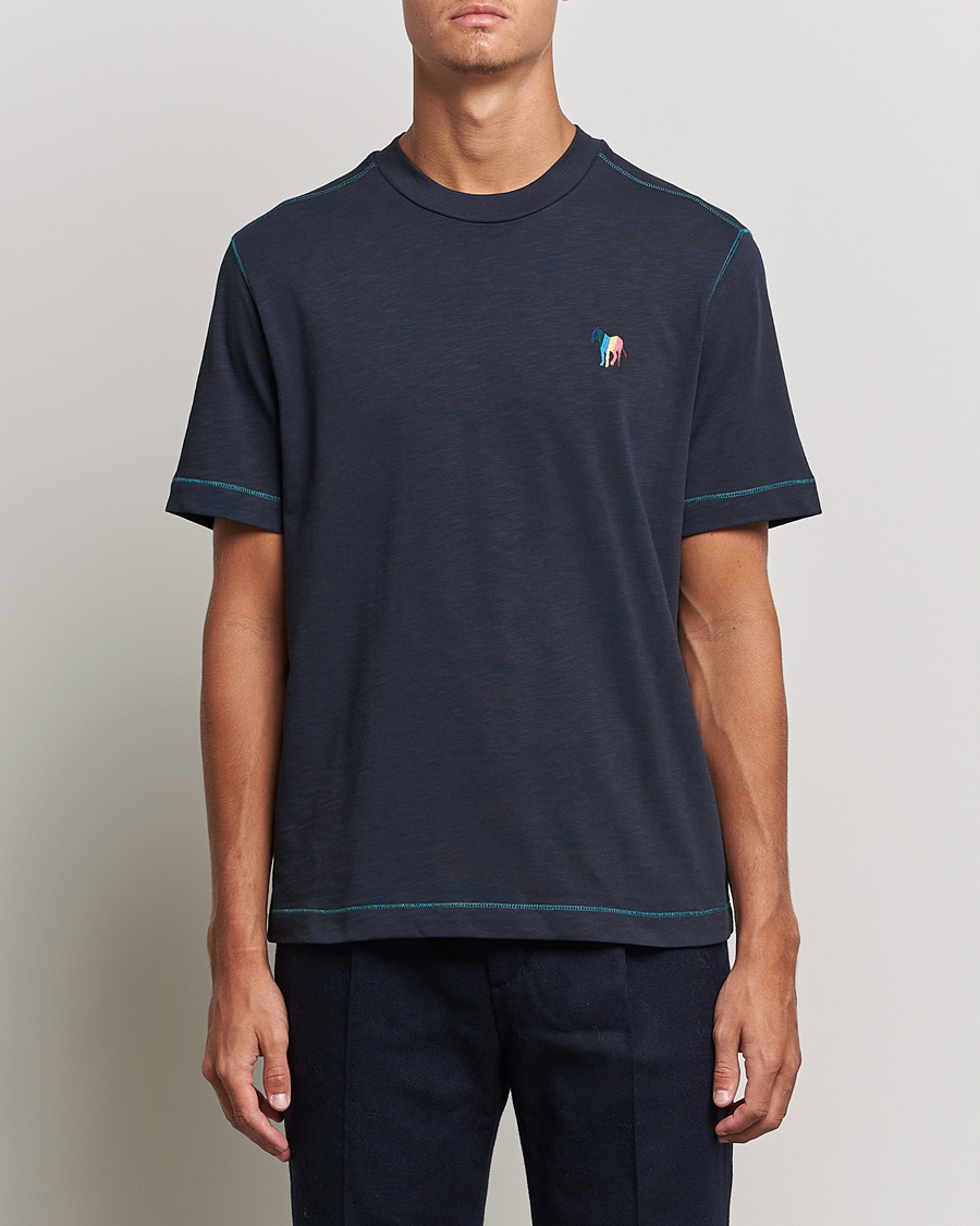 Herre | T-Shirts | PS Paul Smith | Zebra Organic Cotton T-Shirt Navy