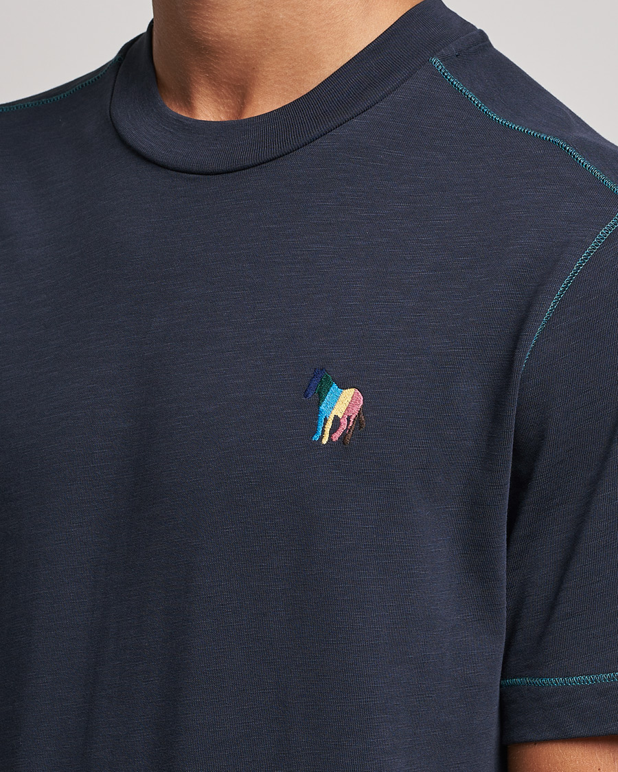 Herre | T-Shirts | PS Paul Smith | Zebra Organic Cotton T-Shirt Navy