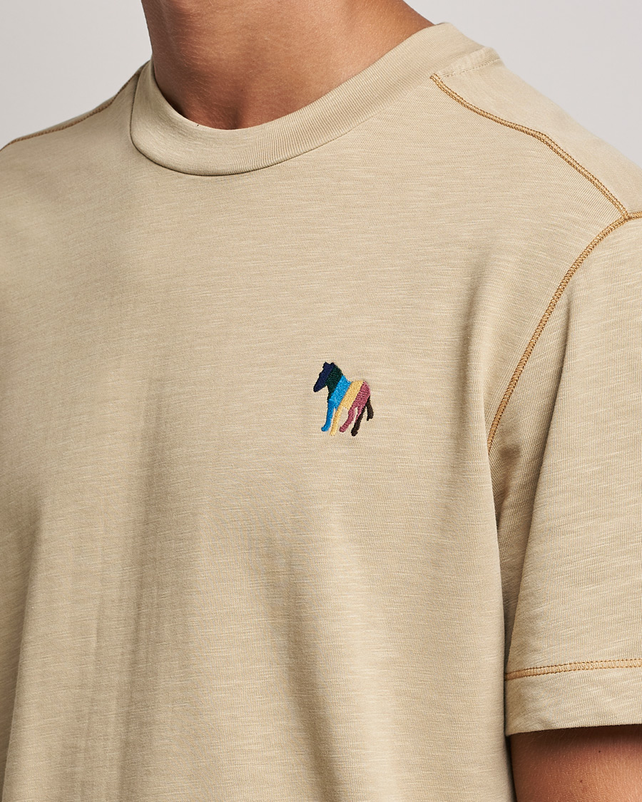 Herre | T-Shirts | PS Paul Smith | Zebra Organic Cotton T-Shirt Sand