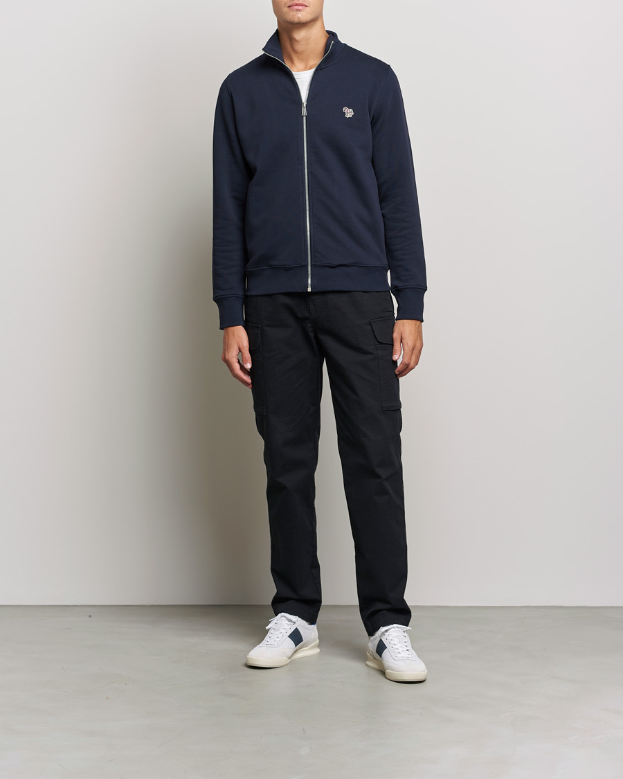 Herre | Trøjer | PS Paul Smith | Organic Cotton Zebra Full Zip Sweater Navy