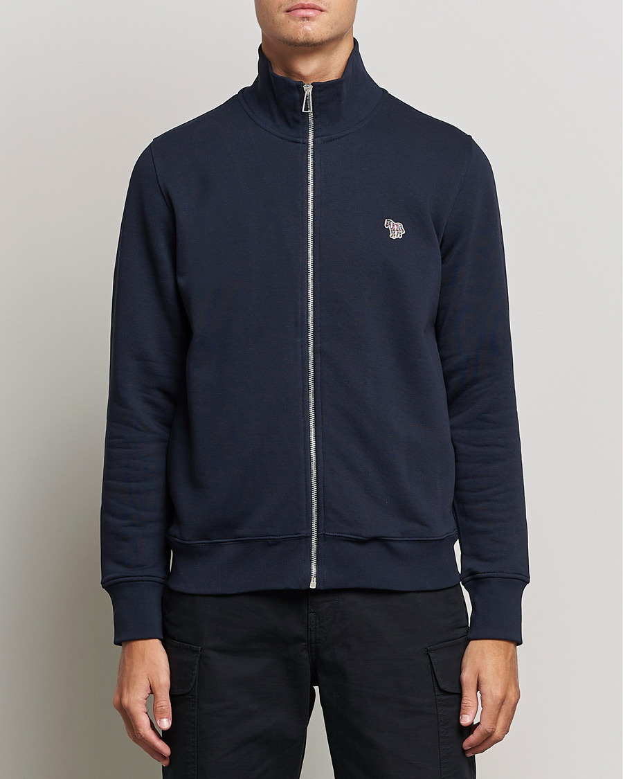 Herre | Trøjer | PS Paul Smith | Organic Cotton Zebra Full Zip Sweater Navy