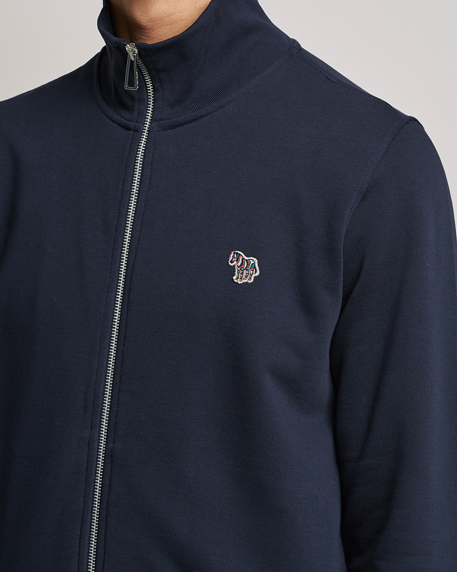 Herre | Trøjer | PS Paul Smith | Organic Cotton Zebra Full Zip Sweater Navy