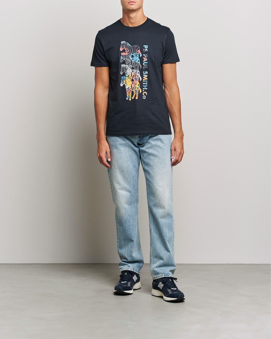Herre | T-Shirts | PS Paul Smith | Zebra T-Shirt Navy