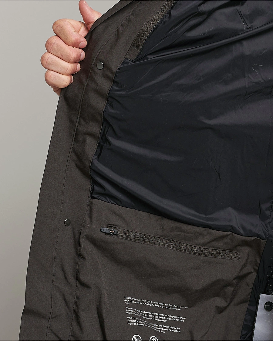 Herre | Jakker | Scandinavian Edition | Radian Hooded Down Parka Dark Brown